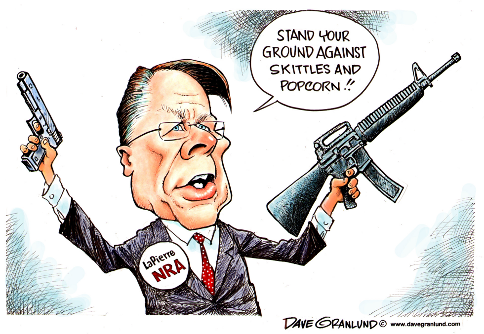 Guns popcorn and Skittles