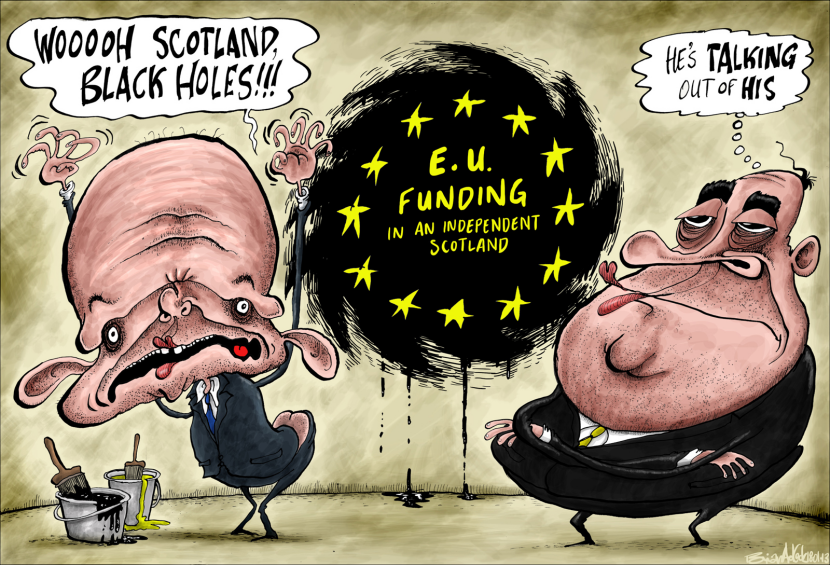 SCARING SCOTS WITH EU BLACK HOLE TALK