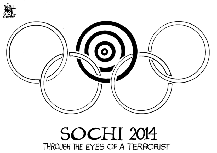 FEARING THE WORST IN SOCHI, B/W