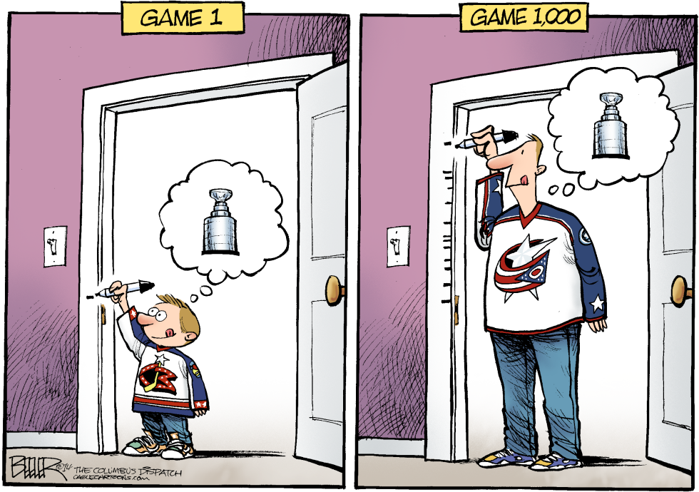  LOCAL OH - BLUE JACKETS MILESTONE by Nate Beeler