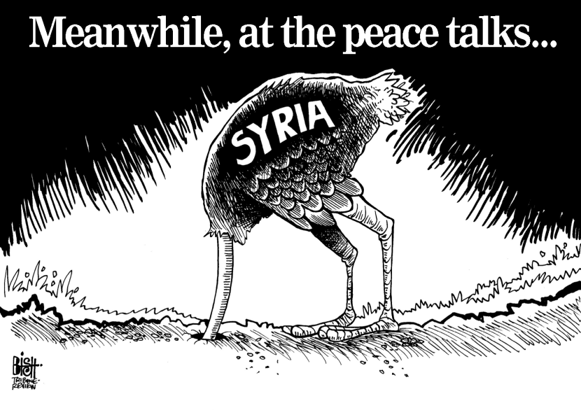 SYRIA PEACE TALKS, B/W
