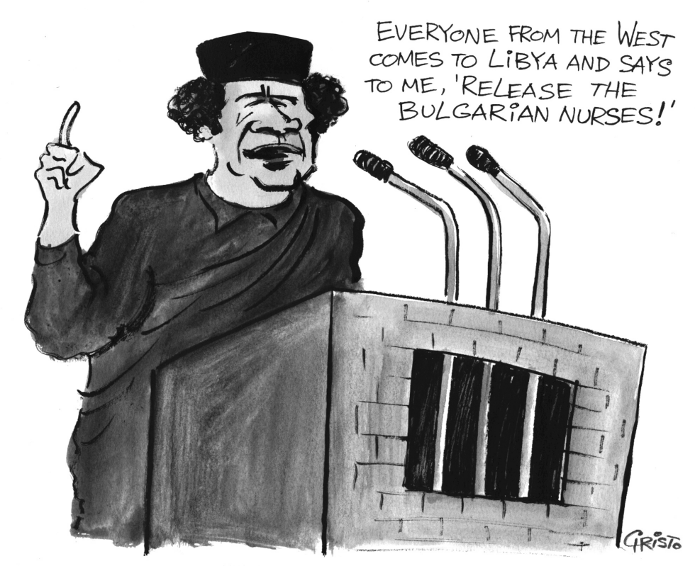 Libyan leader Moamer Kadhafi criticized West