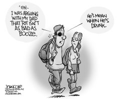 BOOZE AND POT BW by John Cole