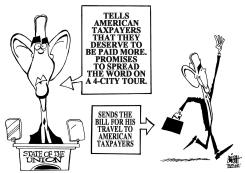 POST-STATE OF THE UNION TOUR, B/W by Randy Bish