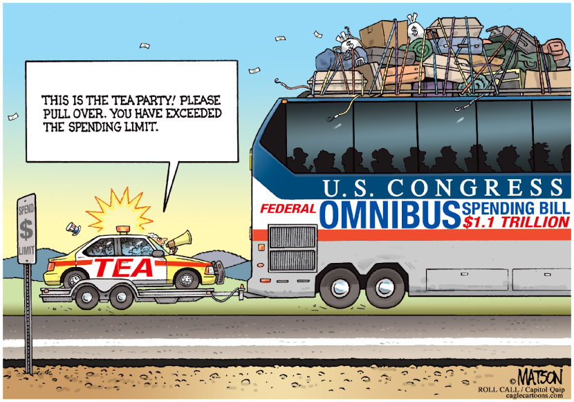 TEA Party Can't Stop Federal Omnibus Budget Deal-COLOR