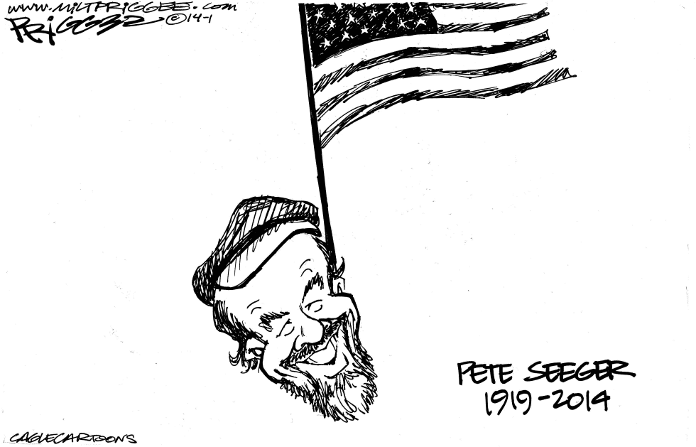  PETE SEEGER  by Milt Priggee