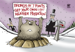 GROUNDHOG DAY/ SUPER BOWL,  by Randy Bish