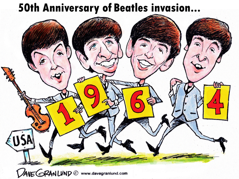  BEATLES US INVASION 1964 by Dave Granlund