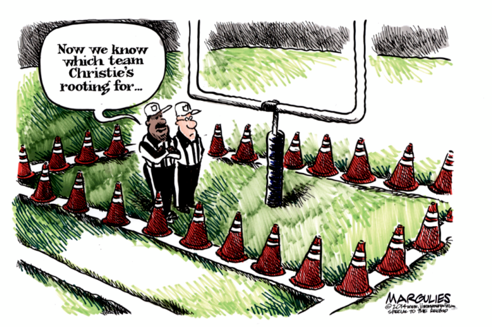 Christie hosts Super Bowl color