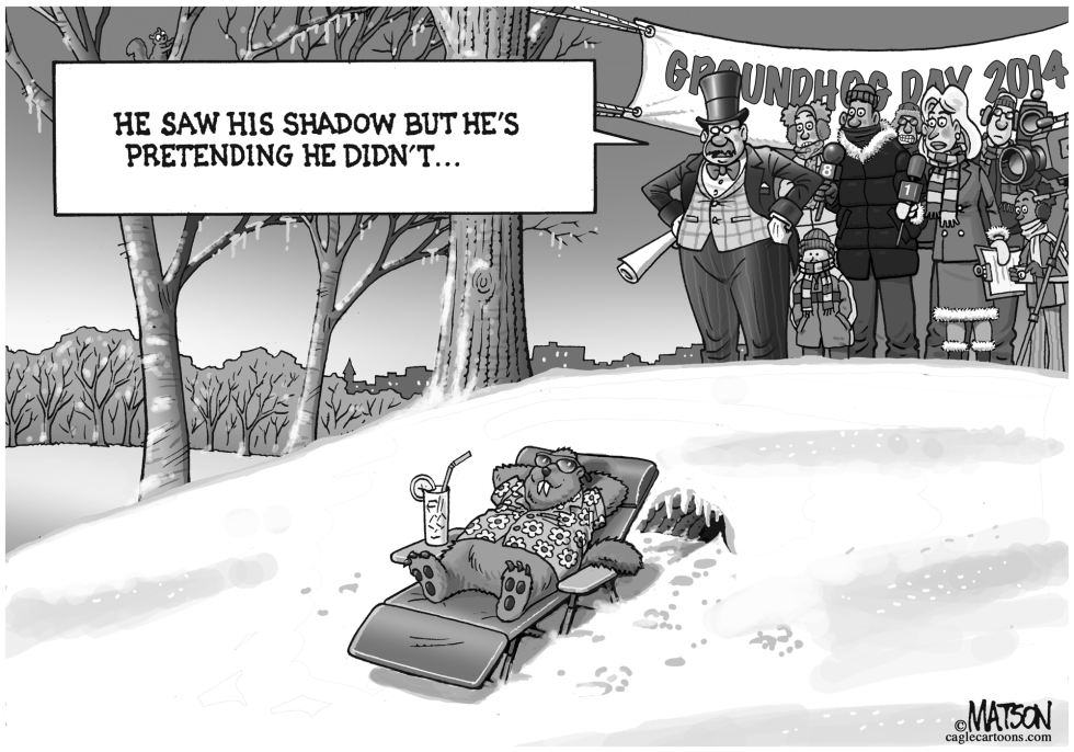 Groundhog Determined Not To See its Shadow