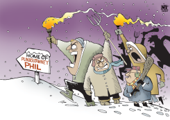 NOT HAPPY WITH THE GROUNDHOG,  by Randy Bish