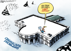 OBAMACARE SNOWSTORM  by Nate Beeler