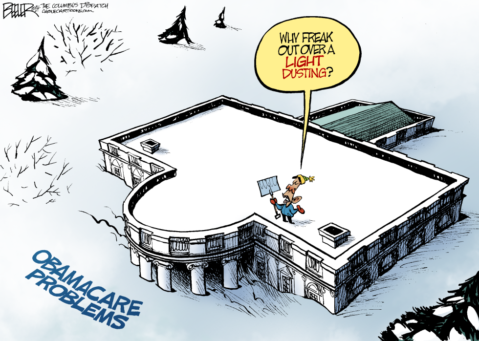  OBAMACARE SNOWSTORM by Nate Beeler