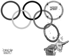 SOCHI AND PUTIN BW by John Cole