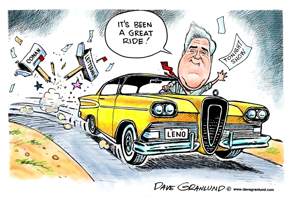  LENO EXITS TONIGHT SHOW by Dave Granlund