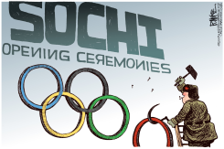 SOCHI OPENING  by Rick McKee