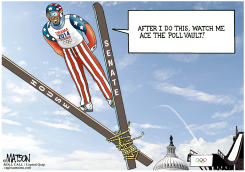 OBAMA SKIS ARE TIED UP BY CONGRESS by R.J. Matson