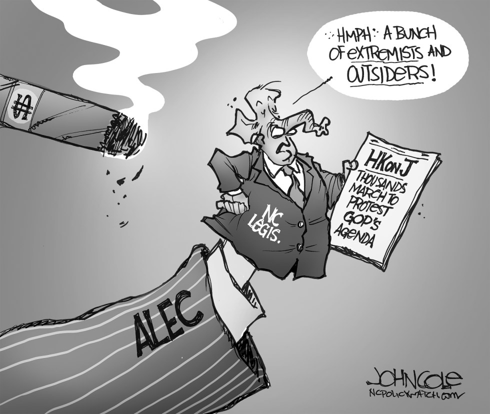 LOCAL NC -- GOP and protesters BW