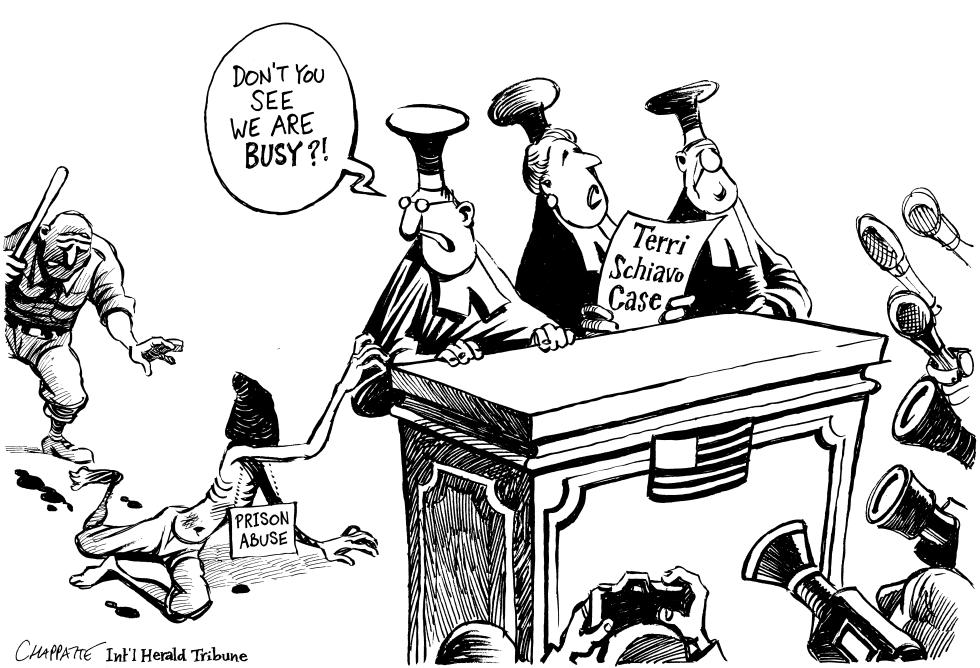  TERRI SCHIAVO AND OTHER THINGS by Patrick Chappatte