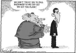 MISTRUSTING OBAMA by Bob Englehart
