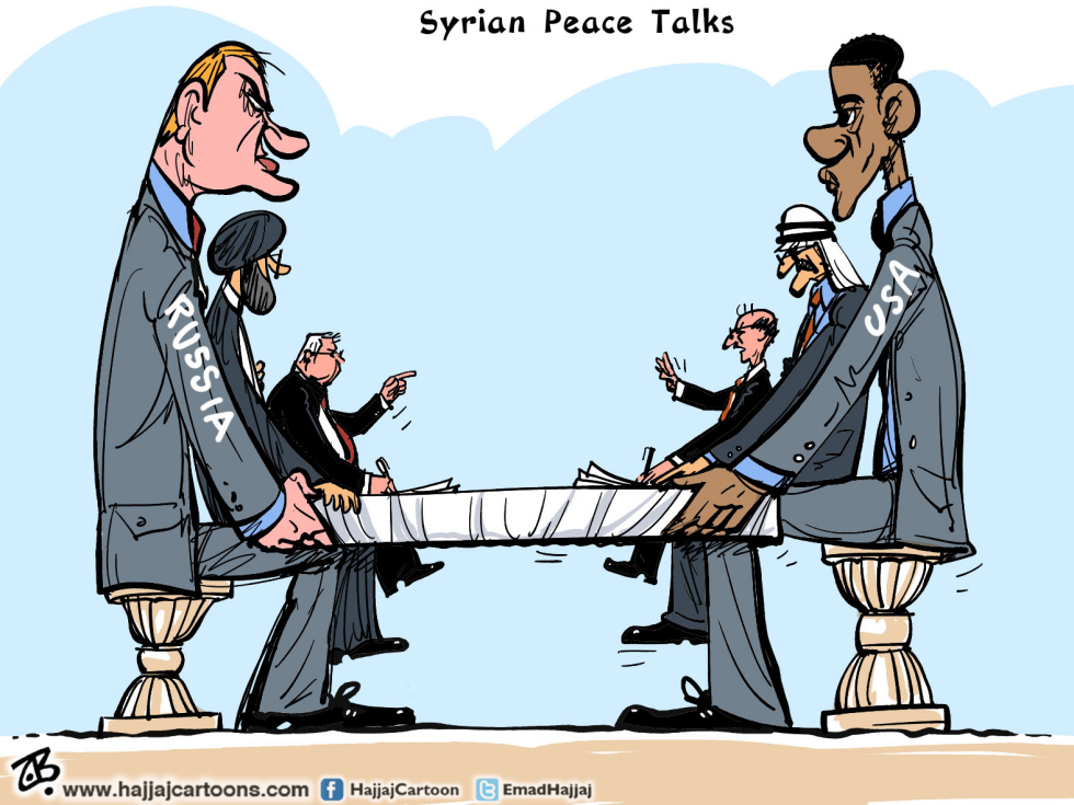  SYRIAN PEACE TALKS by Emad Hajjaj