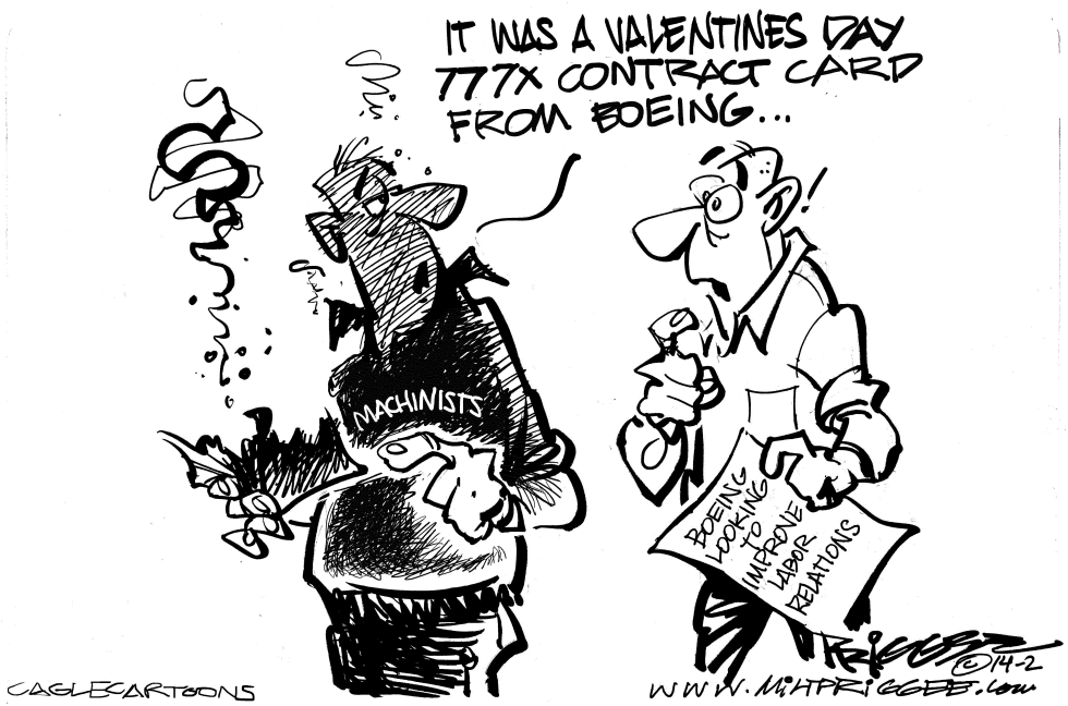  BOEING VS LABOR by Milt Priggee