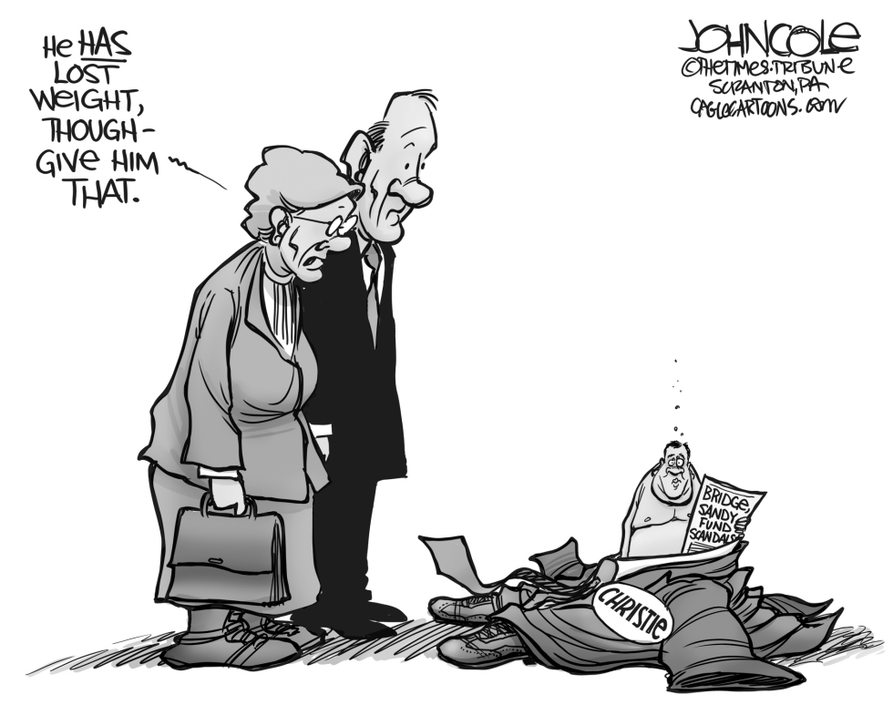 Chris Christie loses weight BW