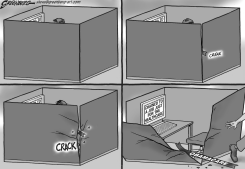 CUBICLE BREAKOUT BW by Steve Greenberg