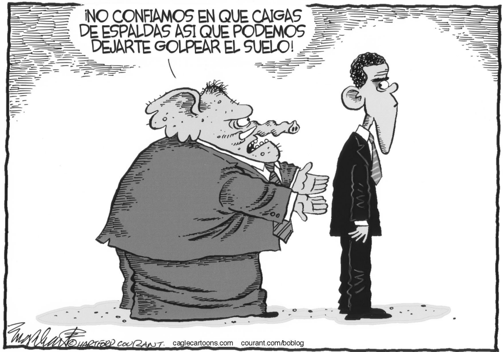  DESCONFIANDO DE OBAMA by Bob Englehart