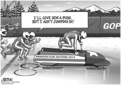 REPUBLICANS WON'T RIDE WITH BOEHNER ON IMMIGRATION REFORM by R.J. Matson