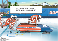 REPUBLICANS WON'T RIDE WITH BOEHNER ON IMMIGRATION REFORM by R.J. Matson