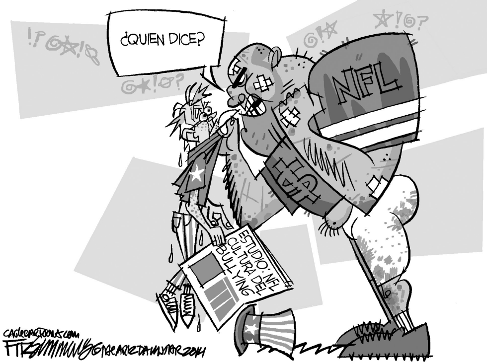  BULLYING EN LA NFL by David Fitzsimmons