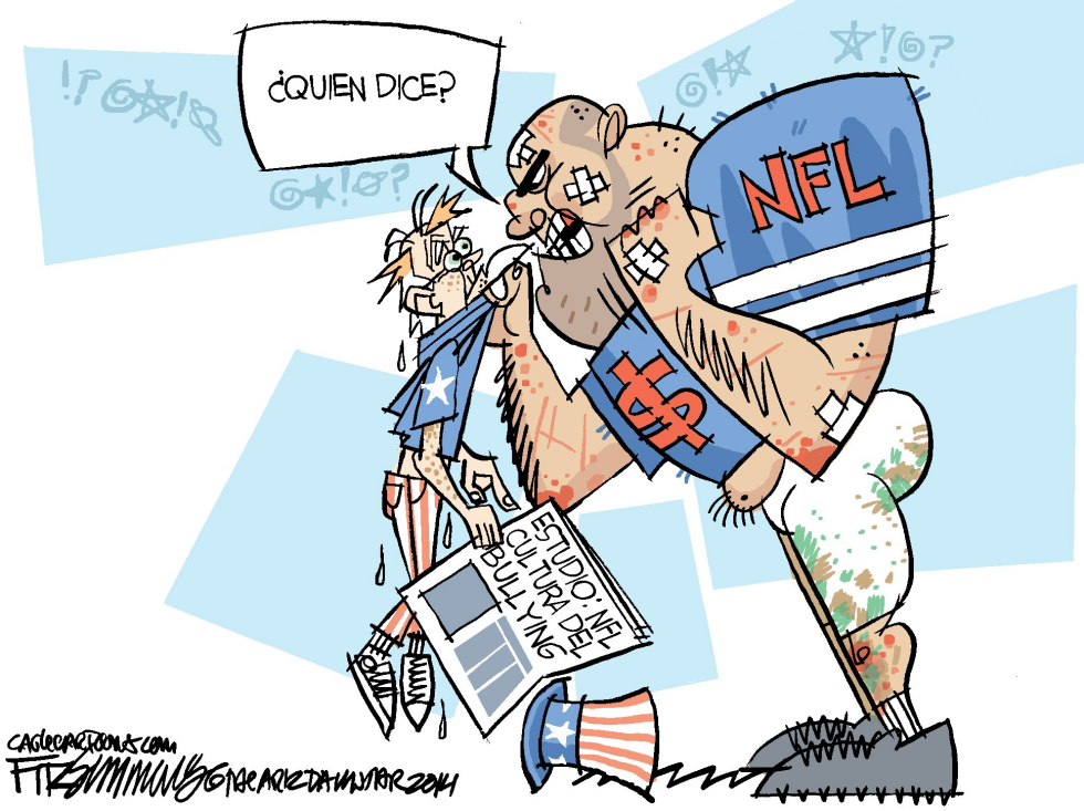  BULLYING EN LA NFL  by David Fitzsimmons