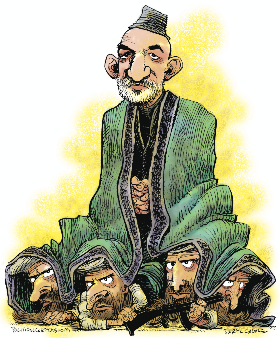  HAMID KARZAI Y SUS AMIGOS TALIBANES by Daryl Cagle