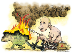 PUTIN AND UKRAINE MARSHMALLOWS  by Daryl Cagle