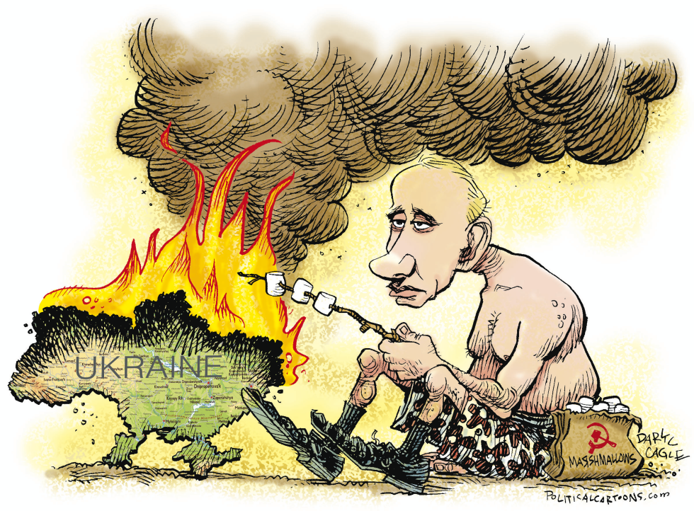  PUTIN AND UKRAINE MARSHMALLOWS by Daryl Cagle