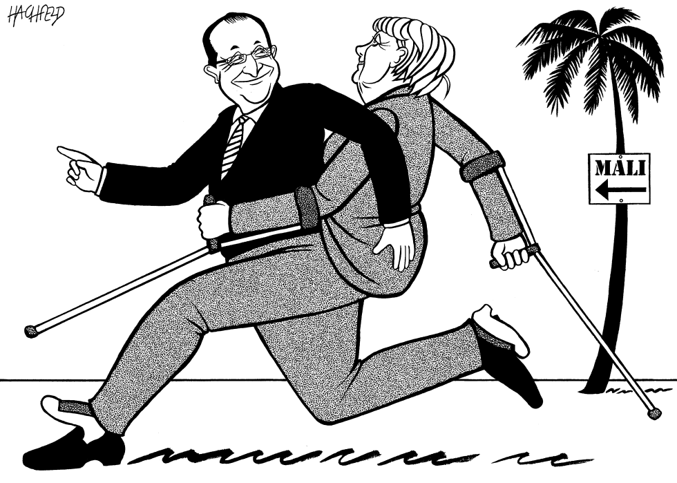 Merkel travels with Hollande