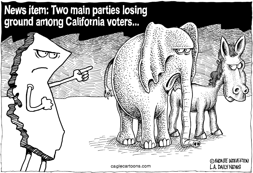 LOCAL-CA Dems and GOP Waning in Calif