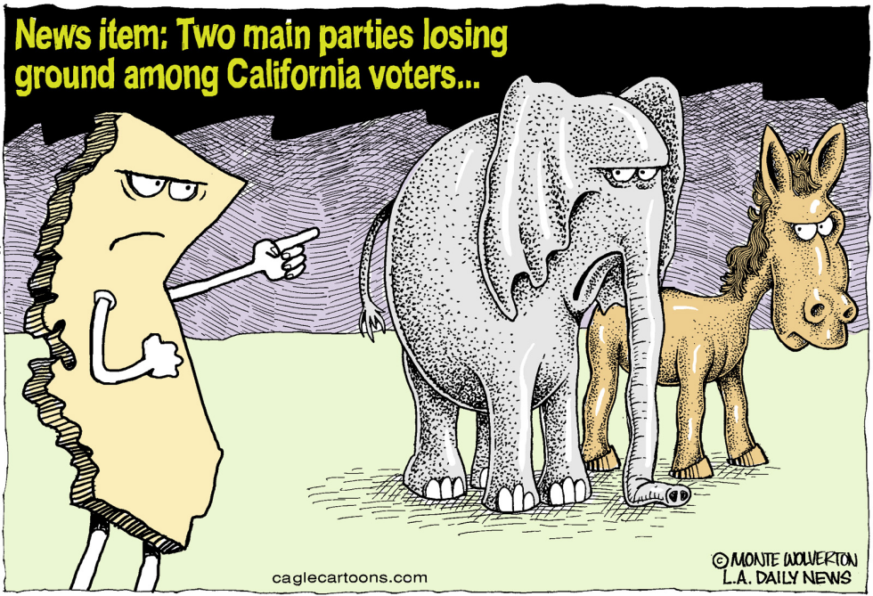  LOCAL-CA DEMS AND GOP WANING IN CALIF by Wolverton