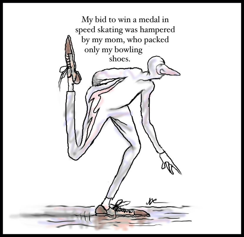 Silly Olympic Speed Skating toon
