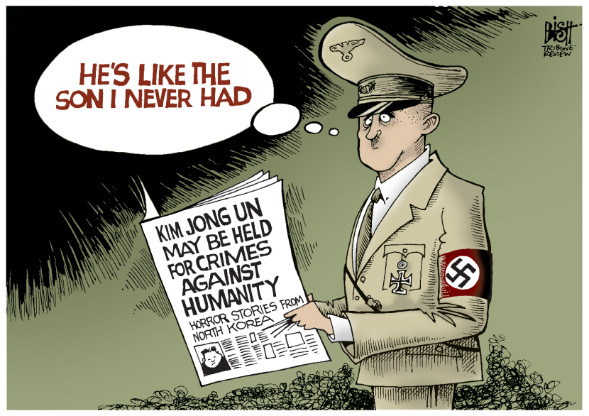 KIM JONG UN AND HITLER, COLOR