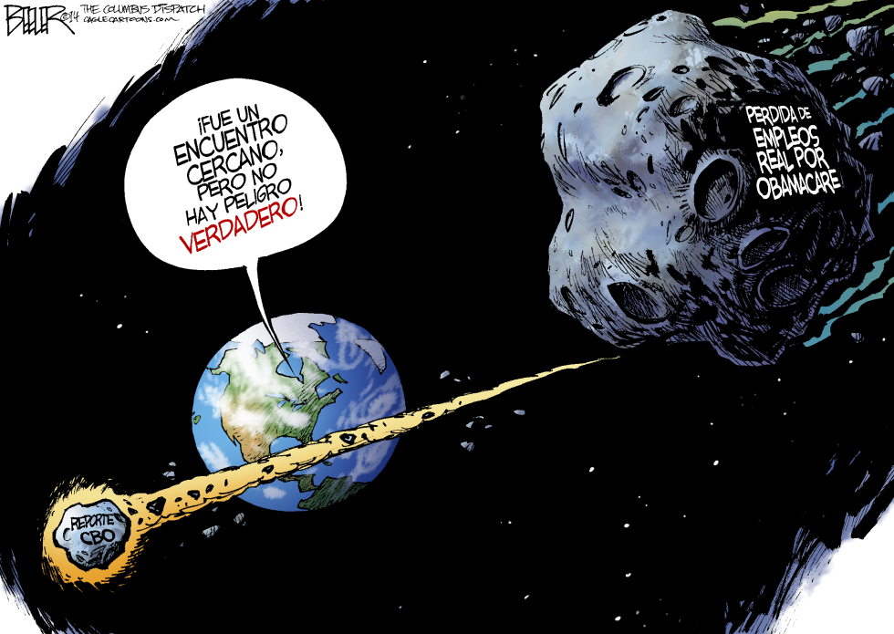  ASTEROIDES DEL OBAMACARE  by Nate Beeler