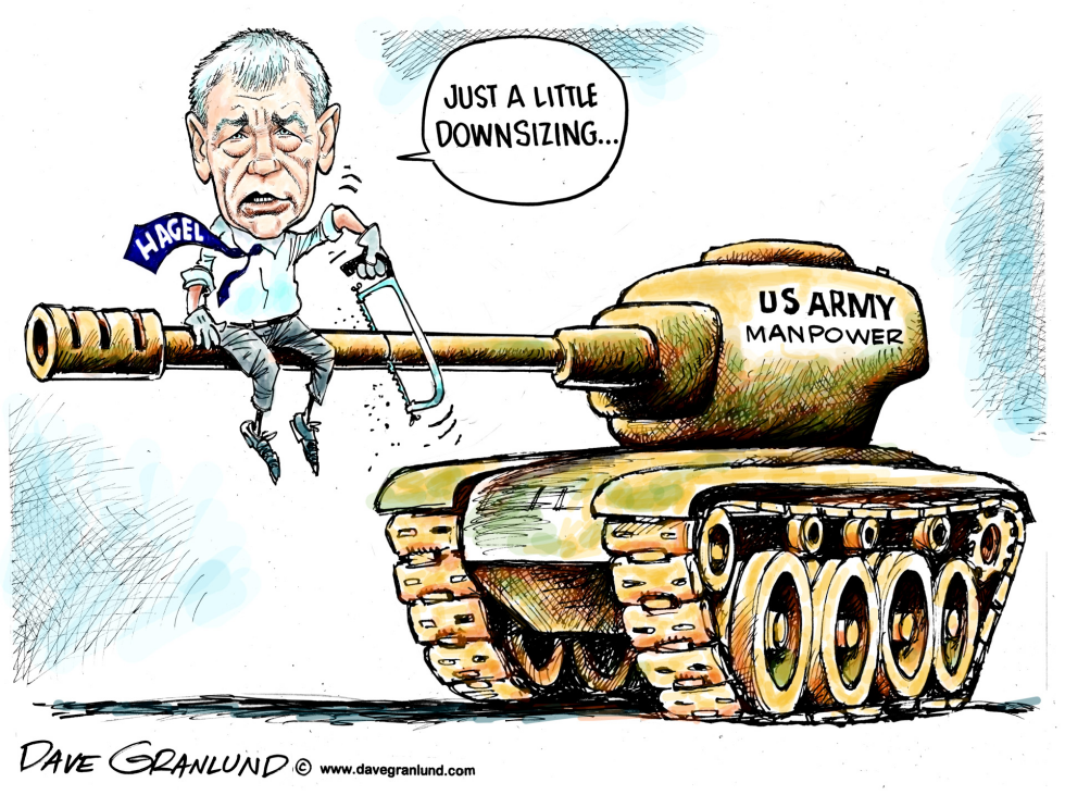 Hagel and US Army size