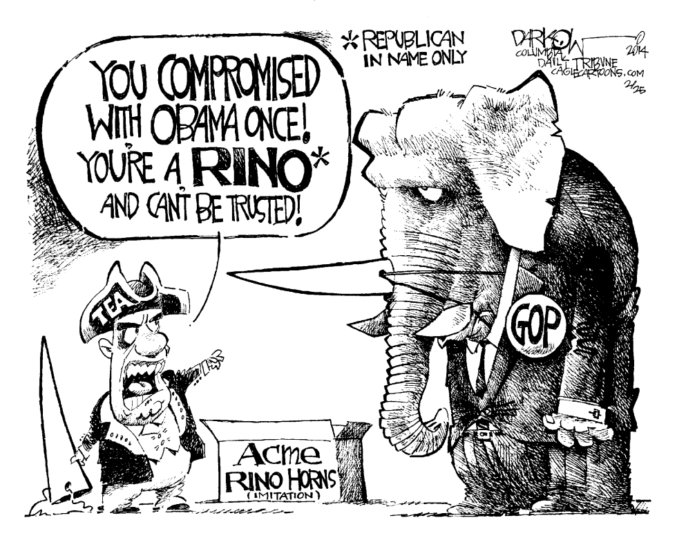  TEA VS RINO by John Darkow