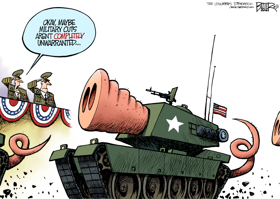  MILITARY CUTS by Nate Beeler