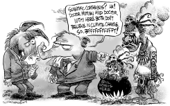 CLIMATE CHANGE - UGANDA - BOILING HOMOS by Daryl Cagle