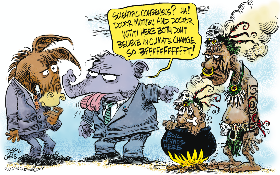  CLIMATE CHANGE - UGANDA - BOILING HOMOS by Daryl Cagle