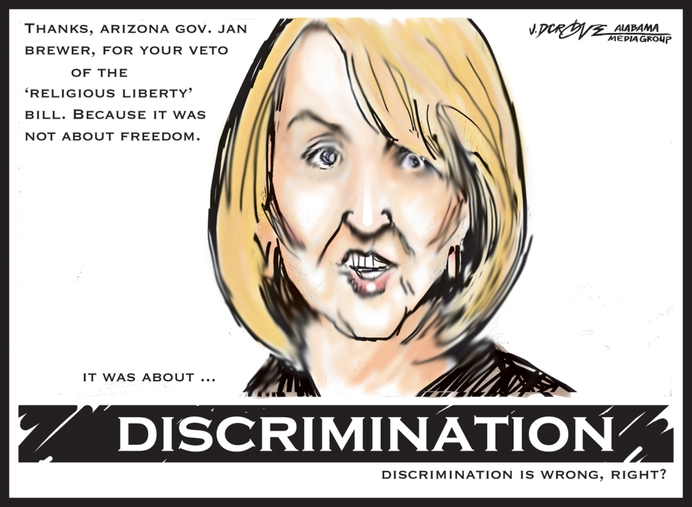 Gov Jan Brewer vetoes Arizona discrimination bill