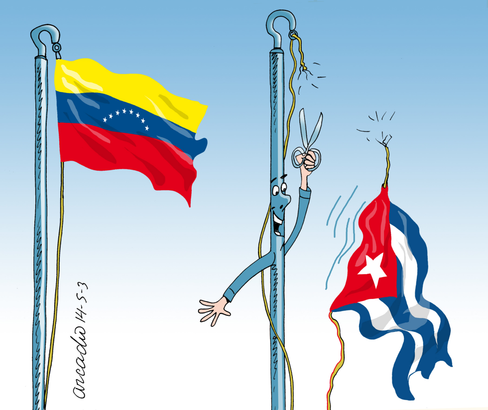 El espíritu de los venezolanos en un asta
