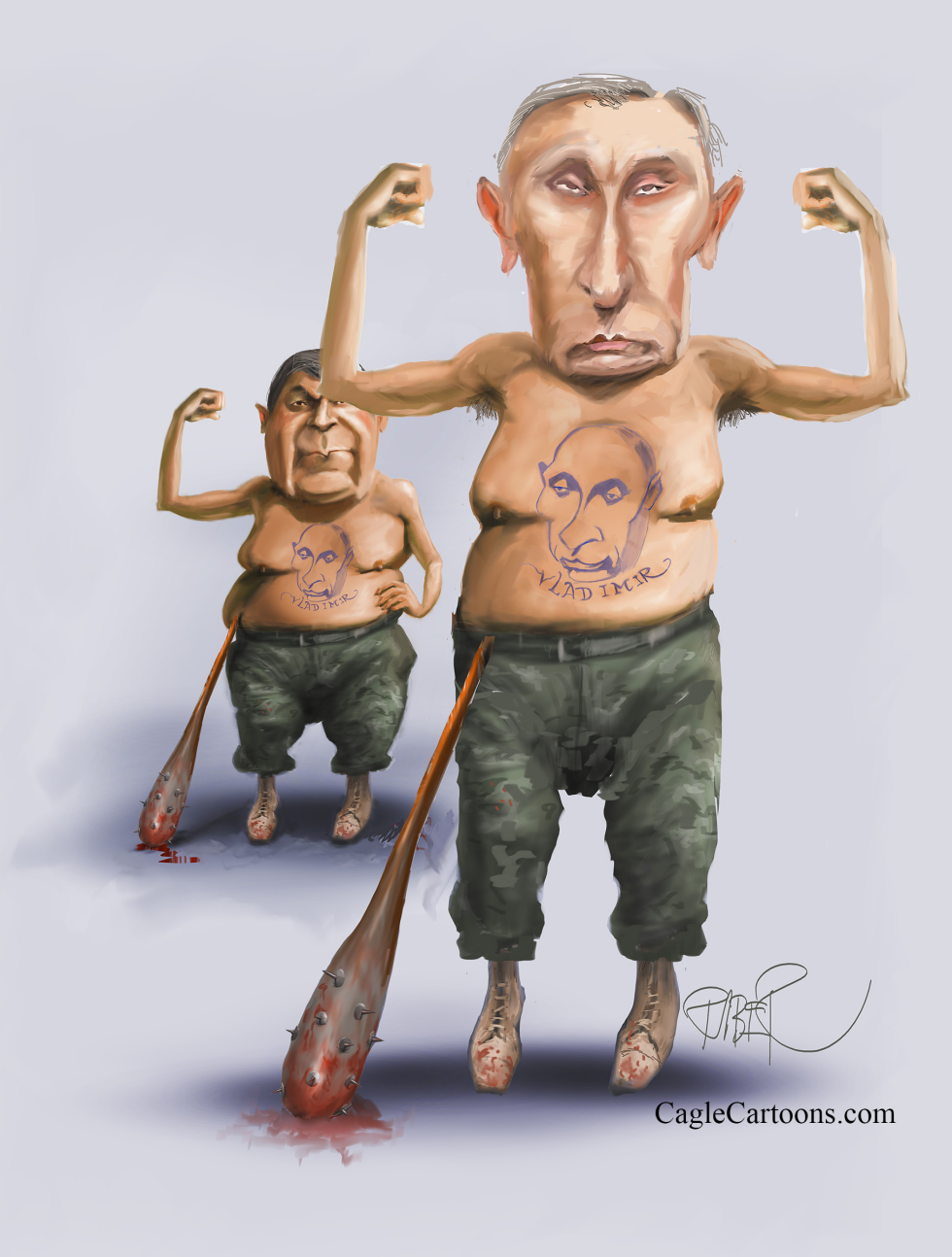  PUTIN TENSE HIS MUSCLES by Riber Hansson